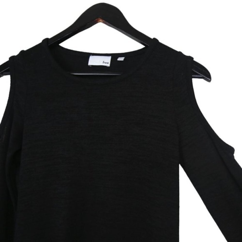 ARITZIA Wilfred Free Arrington Cold Shoulder Top Black Size Medium - Picture 3 of 7